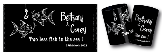 Bethany & Corey's wedding  stubby coolers