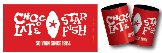 Chocolate Starfish  stubby coolers