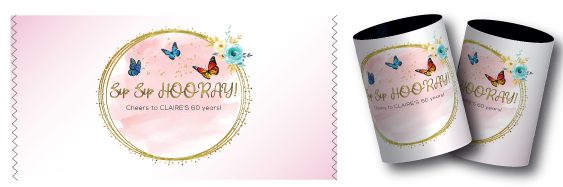 Clair's birthday  stubby coolers