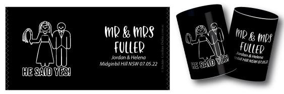 Jordan & Helena's wedding  stubby coolers