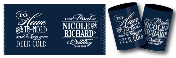 Nicole & Richard's wedding  stubby coolers