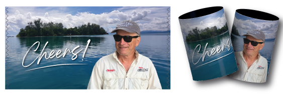 Sunrise Surveying promotional stubby holders