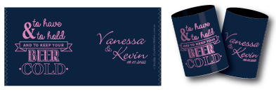 Vanessa & Kevin's wedding  stubby coolers